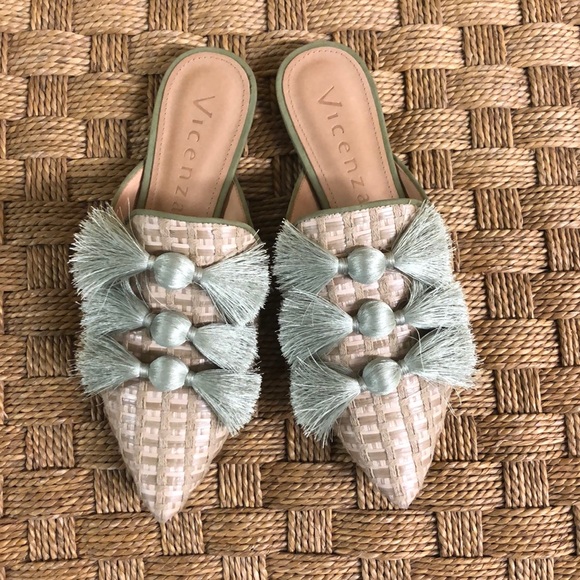 Anthropologie Shoes - Anthropologie Vicenza Pointy Toe Tassel Mules